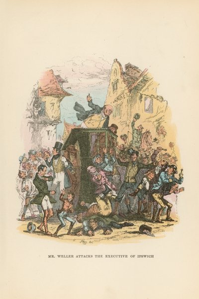 Ilustracja do Pickwick Papers autorstwa Hablot Knight Browne
