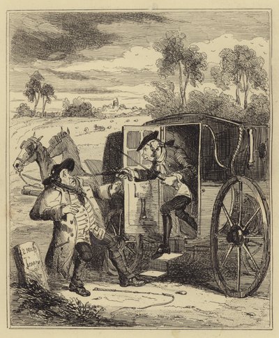 John Smith obrabował woźnicę z Hackney autorstwa Hablot Knight Browne