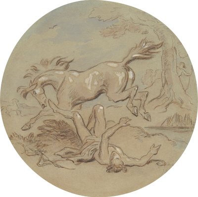 Jeden z osiemnastu projektów serii talerzy przedstawiających Wenus i Adonisa autorstwa Hablot Knight Browne