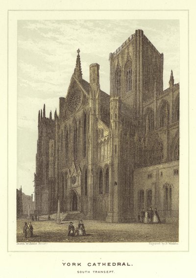 Katedra w Yorku, południowy transept autorstwa Hablot Knight Browne