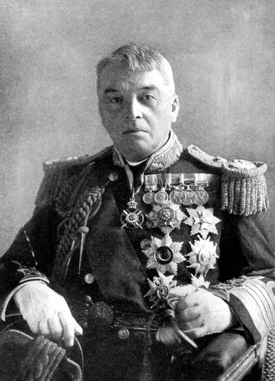 Lord Fisher z Kilverstone, brytyjski dowódca marynarki wojennej, pierwsza wojna światowa, 1914 r autorstwa Haines