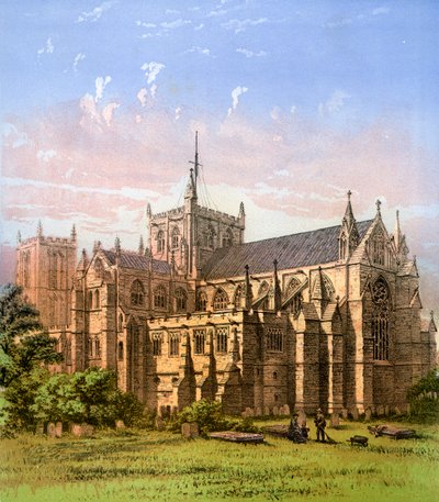 Katedra Ripon, Yorkshire, c1870 autorstwa Hanhart