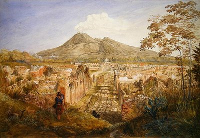 Pompeje, Ulice Grobowców (akwarela na ołówku na papierze) autorstwa Hannah Palmer