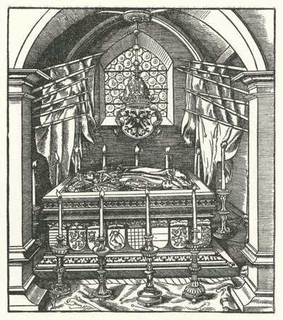 Sarkofag Habsburgów (rycina) autorstwa Hans (after) Burgkmair