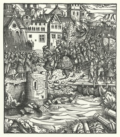 Arcyksiążę Maksymilian Austrii wkraczający do Utrechtu autorstwa Hans (after) Burgkmair