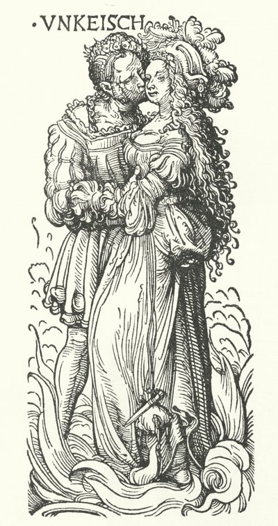 Pożądanie: jeden z siedmiu grzechów głównych (rycina) autorstwa Hans (after) Burgkmair