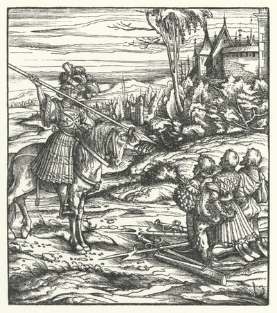 Scena z drugiego powstania flamandzkiego przeciwko rządom Habsburgów autorstwa Hans (after) Burgkmair