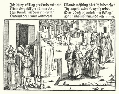 Pogrzeb głowy rodziny (rycina) autorstwa Hans (after) Burgkmair