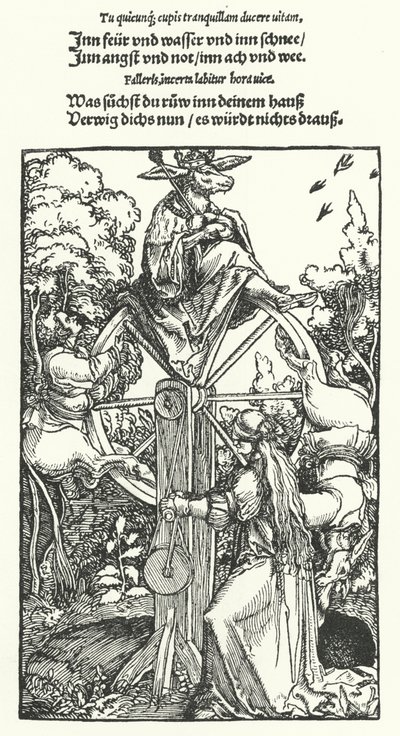 Koło fortuny (rycina) autorstwa Hans (after) Burgkmair
