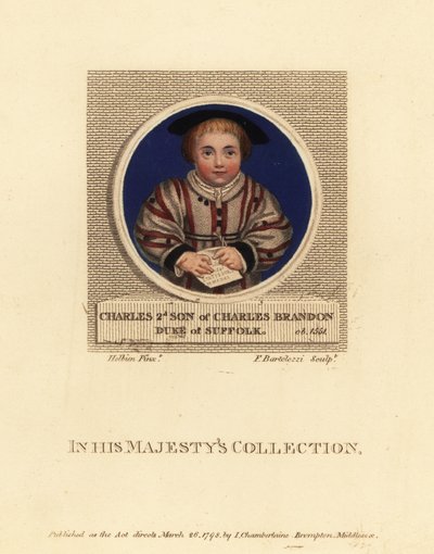 Charles Brandon, 3.książę Suffolk autorstwa Hans (after) Holbein the Younger