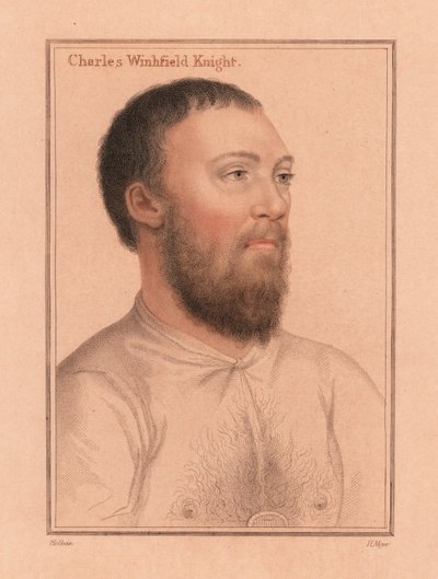 Charles Wingfield z zamku Kimbolton, 1812 (rycina) autorstwa Hans (after) Holbein the Younger