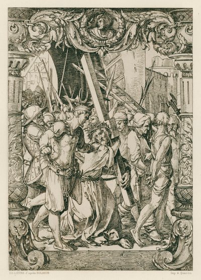 Jezu Chryste wstąp na Kalwarię (rycina) autorstwa Hans (after) Holbein the Younger