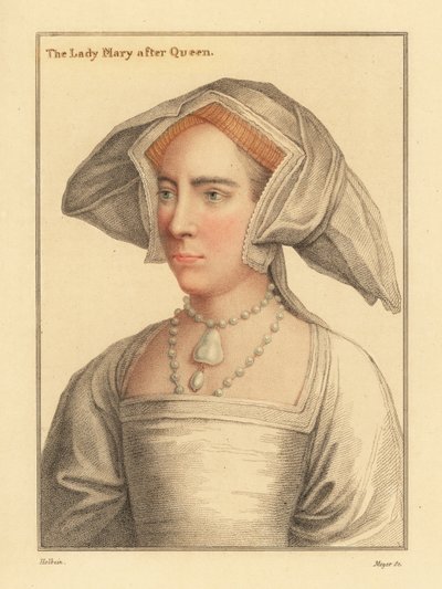 Lady Mary, córka króla Henryka VIII, 1812 (rycina) autorstwa Hans (after) Holbein the Younger