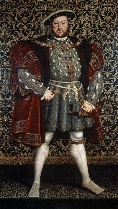 Portret króla Henryka VIII, po 1557 (olej na desce) autorstwa Hans (after) Holbein the Younger