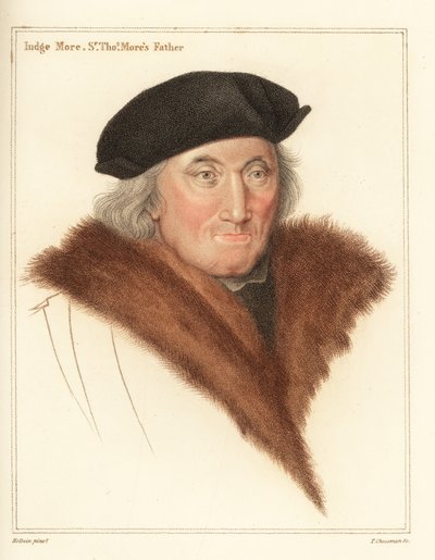 Sir John More, prawnik i sędzia (1451-1533).,1812 (rycina) autorstwa Hans (after) Holbein the Younger