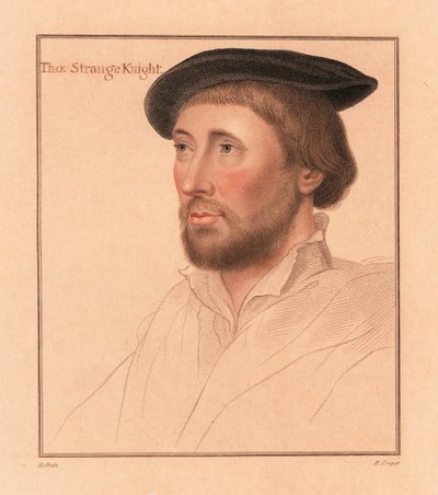 Sir Thomas le Strange of Hunstanton, wysoki szeryf Norfolk., 1812 (grawerowanie) autorstwa Hans (after) Holbein the Younger