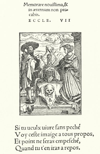 Alegoryczna tarcza śmierci (rycina) autorstwa Hans (after) Holbein the Younger