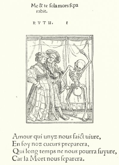 Panna Młoda i Oblubieniec (grafika) autorstwa Hans (after) Holbein the Younger