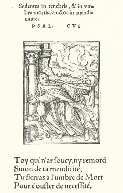 Żebraczy zakonnik lub mnich (rycina) autorstwa Hans (after) Holbein the Younger