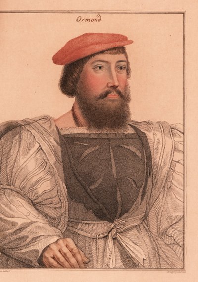 Thomas Boleyn lub James Butler, hrabia Ormond., 1812 (grawerowanie) autorstwa Hans (after) Holbein the Younger