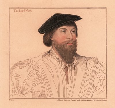 Thomas Vaux, angielski poeta i szlachcic. ,1812 (grawerowanie) autorstwa Hans (after) Holbein the Younger