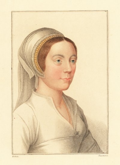 Niezidentyfikowana kobieta, dwór króla Henryka VIII, 1812 (rycina) autorstwa Hans (after) Holbein the Younger