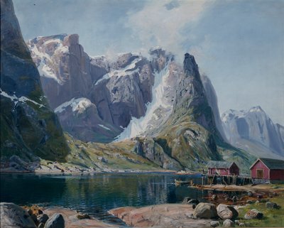 Northlandfjord c.1890 (olej na płótnie) autorstwa Hans Andreas Dahl