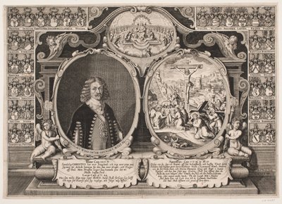Niels Windet til Grundet i przedstawienie Chrystusa na krzyżu autorstwa Hans Andreas Greys