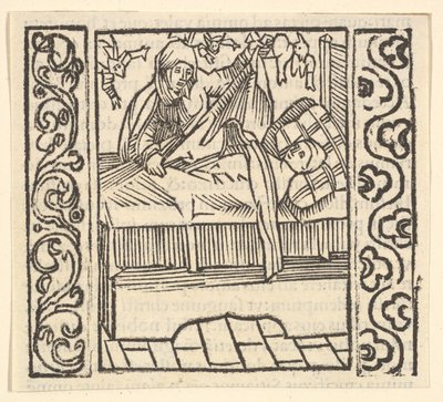 Troska o zmarłych, ilustracja ze Speculum Passionis, 1507, 1507. autorstwa Hans Baldung
