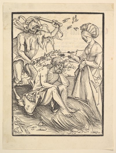 Hiob kuszony przez demona, 1509. autorstwa Hans Baldung