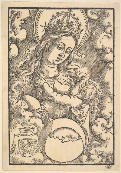Madonna Lactans, z Enchiridon poeticum, 1515 autorstwa Hans Baldung