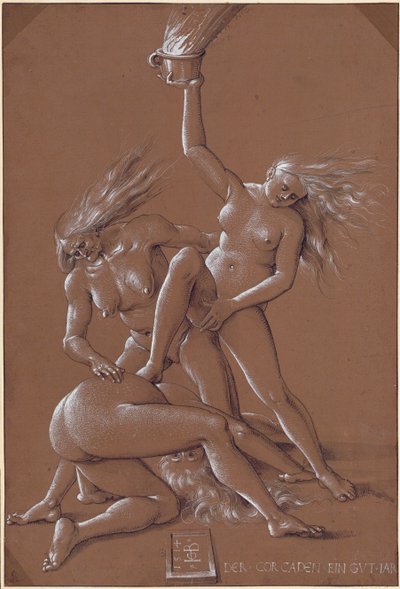 Powitanie Nowego Roku z trzema czarownicami, 1514 autorstwa Hans Baldung