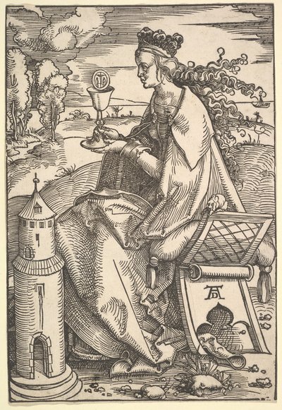 św. Barbara, ca. 1505. autorstwa Hans Baldung