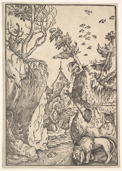 Św. Hieronim na Pustyni, ca. 1511. autorstwa Hans Baldung