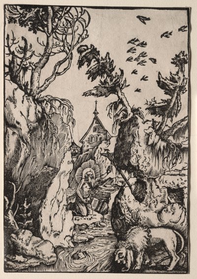 Św. Hieronim na pustkowiu autorstwa Hans Baldung