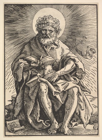 Św. Jan Chrzciciel trzymający Baranka, ca. 1517. autorstwa Hans Baldung