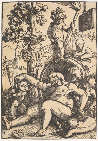 Pijany Bachus, ca. 1520. autorstwa Hans Baldung