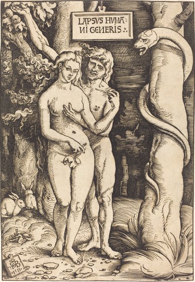 Adam i Ewa, 1511 autorstwa Hans Baldung Grien
