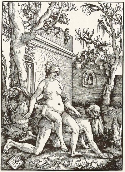 Arystoteles i Phyllis autorstwa Hans Baldung Grien