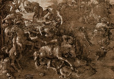 Bitwa Rycerzy ze śmiercią autorstwa Hans Baldung Grien