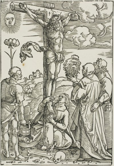 Chrystus na krzyżu z Marią, Janem, Magdaleną i Szczepanem autorstwa Hans Baldung Grien
