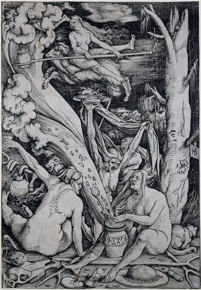 Czarownice przywołują podczas szabatu czarownic autorstwa Hans Baldung Grien