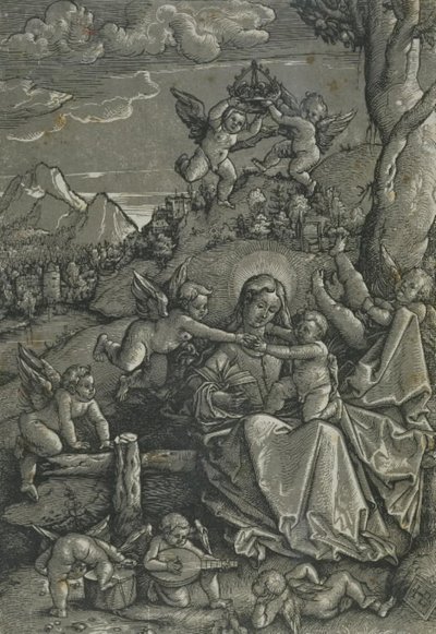Madonna z Dzieciątkiem i Aniołami w krajobrazie autorstwa Hans Baldung Grien