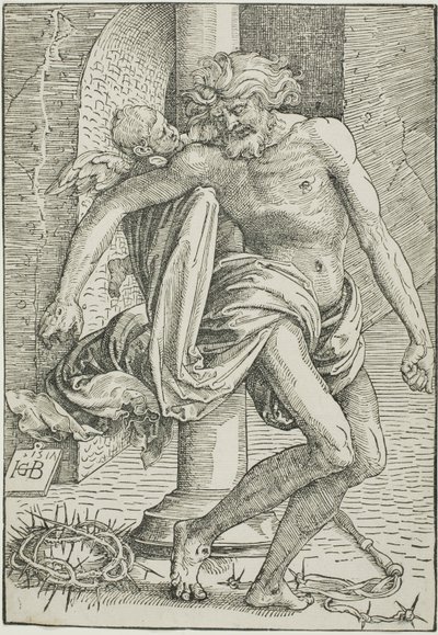 Mąż boleści przed kolumną autorstwa Hans Baldung Grien