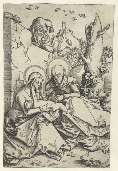 Maryja z Dzieciątkiem z Anną i Józefem Anna w Drieen i Joseph autorstwa Hans Baldung Grien