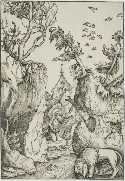 Święty Hieronim na pustkowiu autorstwa Hans Baldung Grien