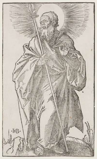 Św. Tomasz, z "Wielkich Apostołów", ok. 1519 (drzeworyt) autorstwa Hans Baldung Grien