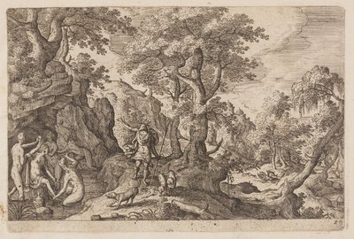 Plate 29, z Pejzaże ze scenami ze Starego i Nowego Testamentu oraz Metamorfozy Owidiusza autorstwa Hans Bol