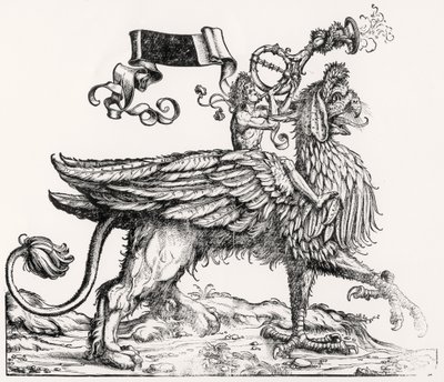 Gryf konny, z procesji triumfalnej Maksymiliana, ok. 1516-18 autorstwa Hans Burgkmair