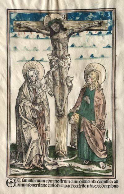 Chrystus na krzyżu między Maryją a Janem autorstwa Hans Burgkmair